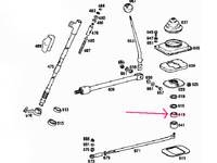 Mercedes w111 r113 w110 Gear Shift Bushing Lever (x2) OEM shifter 