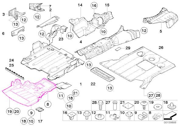 BMW e46 Xi Undercar Shield engine splash guard Front  