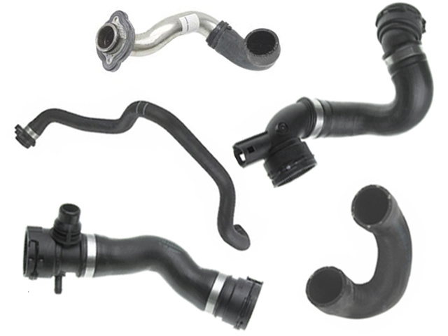 BMW n51 M/T Radiator Hose KIT (5 pcs) Upper Lower Water Pump e82 e90 ...